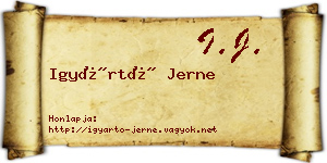 Igyártó Jerne névjegykártya